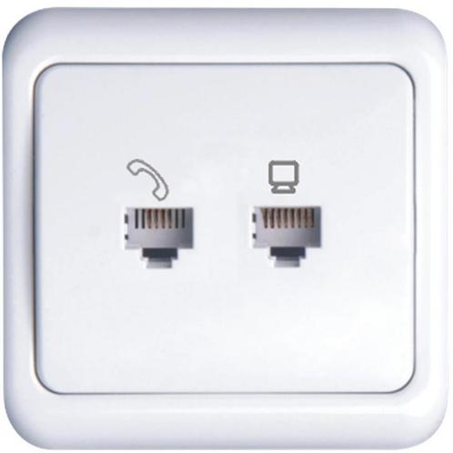UTP RJ45 Stopcontact - Wandcontactdoos - Aigi Cuka - Inbouw, Tuin en Terras, Buitenverlichting, Overige typen, Nieuw, Led, Kunststof