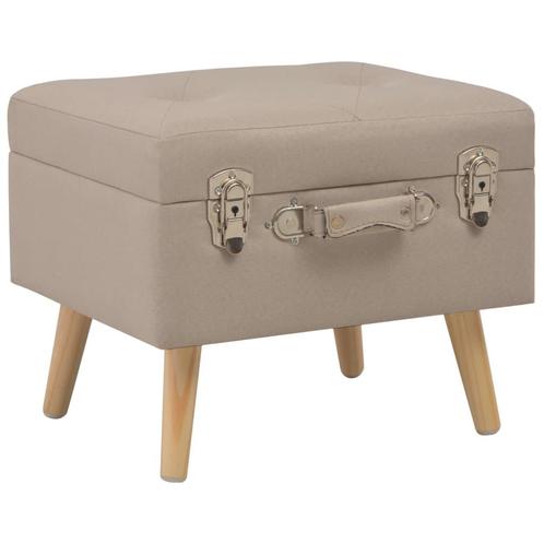 vidaXL Opbergkruk 40 cm stof beige, Huis en Inrichting, Banken | Voetenbanken en Poefen, Nieuw, Verzenden
