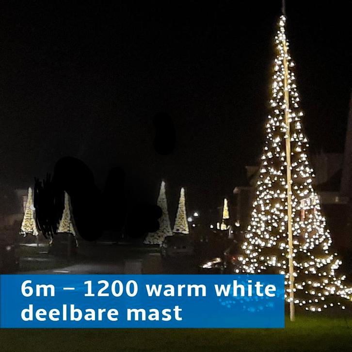 ACTIE: Fairybell 6 meter 1200 leds inclusief GRATIS deelmast, Diversen, Vlaggen en Wimpels, Nieuw