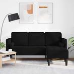 vidaXL Bankstel Zwart 173 x 131 x 67 cm Fluweel, Huis en Inrichting, Verzenden, Nieuw, Stof, Minder dan 150 cm