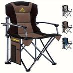 Campingstoel - Visstoel - Vouwstoel - Khaki - Symino, Verzenden, Zo goed als nieuw