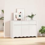 vidaXL Dressoir Wit 114 x 43 x 75.5 cm Massief grenenhout, Verzenden, Nieuw, Grenenhout, Minder dan 50 cm