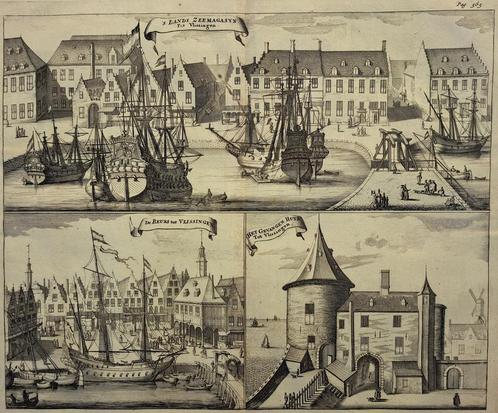 Mattheus Smallegange / s Lands Zeemagasyn tot Vlissingen, Antiek en Kunst, Kunst | Etsen en Gravures, Ophalen of Verzenden
