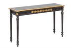 Elegante consoletafel VENICE 125cm zwart goud massief hout -, Nieuw, Ophalen of Verzenden