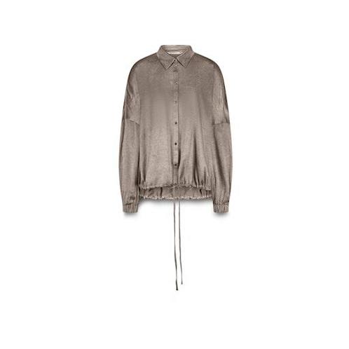-8% Summum  Summum 2s3145-12294 blouse crinkle satin  maat 3, Kleding | Dames, Blouses en Tunieken, Beige, Nieuw, Verzenden