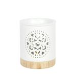 Aroma-oliebrander Wit Uitgesneden Mandala, Nieuw