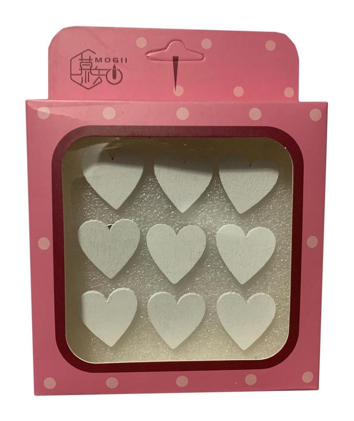 Set van 9 leuke punaises in een doosje (model: hartjes, wit, Doe-het-zelf en Verbouw, Gereedschap | Handgereedschap, Nieuw, Ophalen of Verzenden
