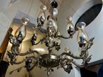 Kroonluchter - brons, kristal - indrukwekkend met kariatiden, Antiek en Kunst