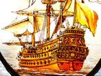 Glas-in-loodraam - Circa 1900 - VOC Schip Je Maintiendrai, Antiek en Kunst
