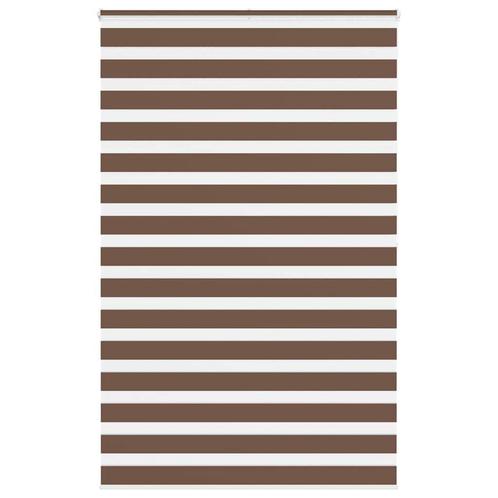 vidaXL Zebra rolgordijn 145x200 cm stofbreedte 140,9cm, Huis en Inrichting, Stoffering | Gordijnen en Lamellen, Bruin, Nieuw, Verzenden