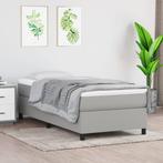 vidaXL Bedframe stof lichtgrijs 90x190 cm, Huis en Inrichting, 90 cm, Eenpersoons, Verzenden, Nieuw