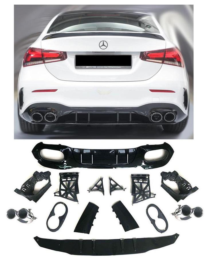 Geschikt voor Mercedes V177 A-Klasse Limousine diffuser + ui, Auto-onderdelen, Carrosserie en Plaatwerk, Nieuw, Ophalen of Verzenden