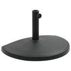 vidaXL Parasolvoet halfrond 15 kg polyresin zwart, Verzenden, Nieuw, Minder dan 1 meter, Parasolvoet