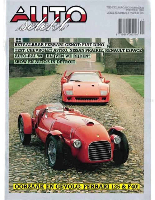 1989 AUTO SELEKT MAGAZINE 02 NEDERLANDS, Boeken, Auto's | Folders en Tijdschriften
