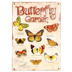 Metalen plaat Vlinders - Butterfly Garden - 28x40cm NIEUW, Huis en Inrichting, Nieuw, Ophalen of Verzenden