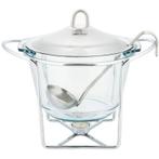 Kinghoff KH-1413 chafing dish en warmhoudbak van glas pot, Huis en Inrichting, Keuken | Servies, Ophalen of Verzenden, Nieuw