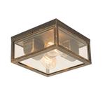Vintage plafondlamp antiek goud IP44  2-lichts - Charlois, Huis en Inrichting, Lampen | Plafondlampen, Nieuw, Overige stijlen