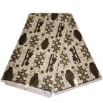 Afrikaanse stof - Groene symbols - Polycotton, Hobby en Vrije tijd, Ophalen of Verzenden, Nieuw