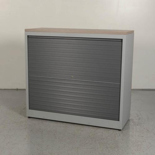 Roldeurkast Kinnarps - Aluminium - Delano Eiken - 108 x 120, Huis en Inrichting, Kasten | Roldeurkasten en Archiefkasten, Ophalen of Verzenden