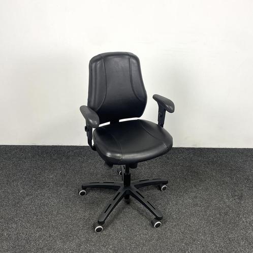 Bureaustoel Verksam - Zwart PU Leder, Huis en Inrichting, Bureaustoelen, Bureaustoel, Zwart, Gebruikt, Ergonomisch, Ophalen of Verzenden
