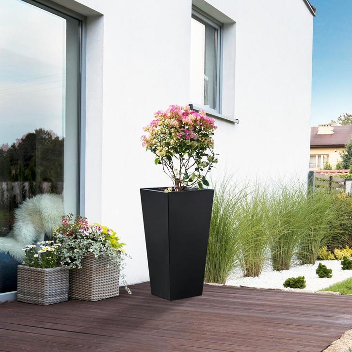 Plantenbak Vaargel buiten bloembak 76x39x39 cm zwart casa.pr, Tuin en Terras, Bloembakken en Plantenbakken, Verzenden