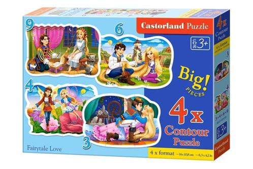 4 Delige puzzel set Sprookjesachtige liefde Castorland B-..., Hobby en Vrije tijd, Denksport en Puzzels, Overige typen, Nieuw