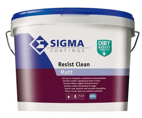 Sigma Resist Clean Matt - RAL 9005 ZWART - 5 liter, Doe-het-zelf en Verbouw, Verf, Beits en Lak, Verf, Zwart, Nieuw, 5 tot 10 liter