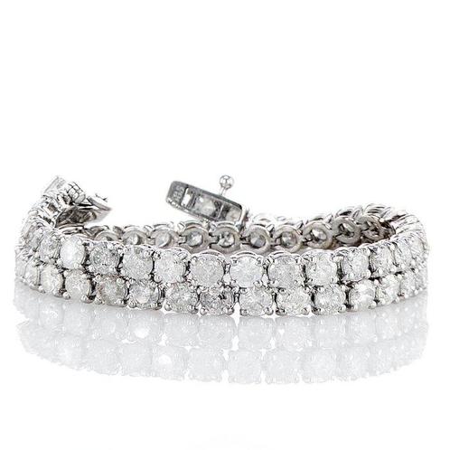 Zonder Minimumprijs - Armband - 14 karaat Witgoud - 9.00ct., Sieraden, Tassen en Uiterlijk, Armbanden