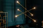 Elegante hanglamp VARIATION 128cm goud met zes draaibare, Huis en Inrichting, Lampen | Hanglampen, Nieuw, Ophalen of Verzenden