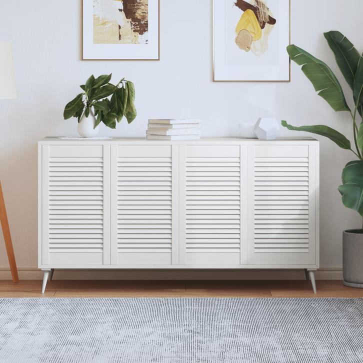 vidaXL Kastdeuren met lamellen 4 st 69x39,4 cm massief, Huis en Inrichting, Kasten | Overige, Nieuw, Verzenden