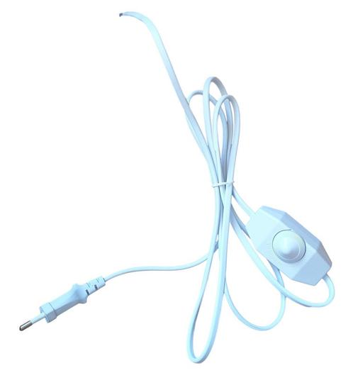 Stekkersnoer wit + dimmer 1A - 200W | snoerdimmer 2-aderig 1, Huis en Inrichting, Lampen | Overige, Nieuw, Verzenden