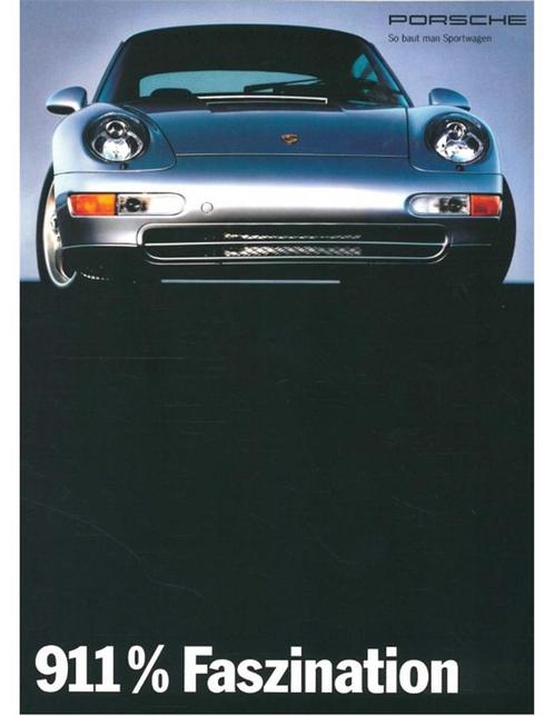 1994 PORSCHE 911% FASZINATION BROCHURE DUITS, Boeken, Auto's | Folders en Tijdschriften, Porsche