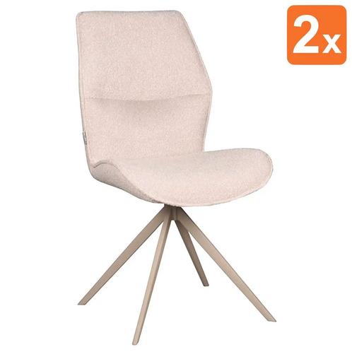 Stoelen | CARO |  Bouclé/Metaal | Naturel | Poederroze Poten, Zakelijke goederen, Horeca | Keukenapparatuur, Nieuw in verpakking