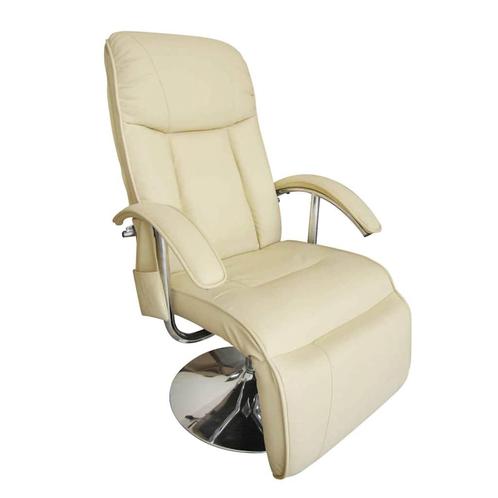 vidaXL Massagestoel kunstleer crèmewit, Sport en Fitness, Massageproducten, Nieuw, Verzenden
