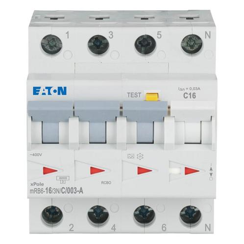 Eaton Aardlekautomaat C16 3P+N MRB6-16/3N/C/003A - 120660, Doe-het-zelf en Verbouw, Elektra en Kabels