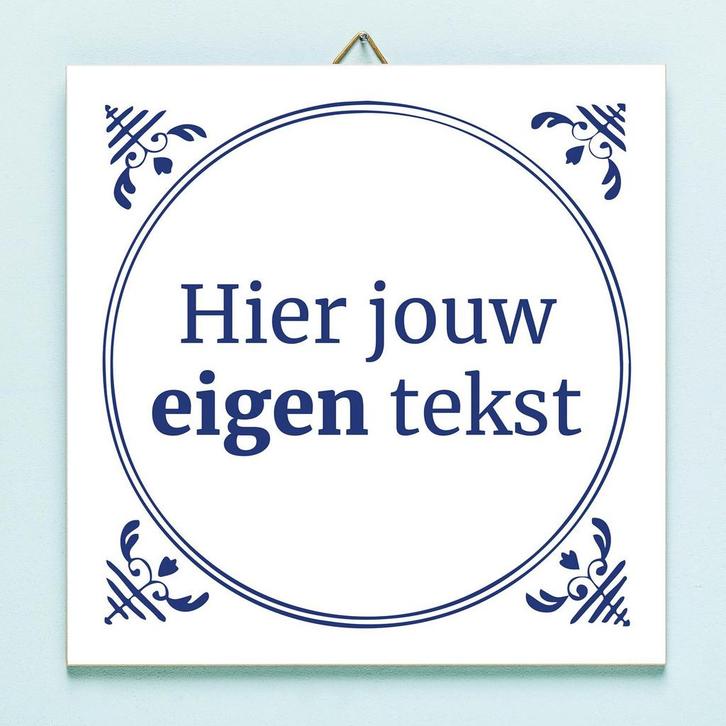 Gepersonaliseerd tegeltje met eigen tekst, Huis en Inrichting, Woonaccessoires | Wanddecoraties, Verzenden