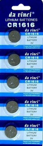Lithium knoopcel CR1616 (5 stuks), Audio, Tv en Foto, Accu's en Batterijen, Nieuw, Verzenden