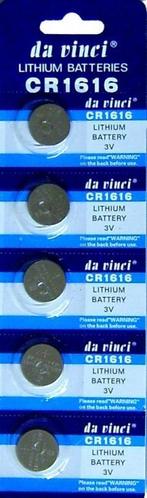 Lithium knoopcel CR1616 (5 stuks), Audio, Tv en Foto, Accu's en Batterijen, Verzenden, Nieuw
