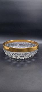 Val Saint Lambert - Kom - Hand-cut - Kristal - Met vergulde, Antiek en Kunst