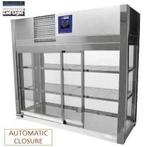 Rvs Vitrine, 4 glazen zijden, 2 schuifdeuren - 100x41x91,..., Verzenden, Nieuw in verpakking