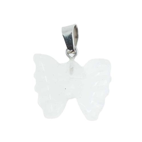 Edelsteen Hanger Vlinder - Bergkristal (20 mm), Sieraden, Tassen en Uiterlijk, Edelstenen, Nieuw, Verzenden