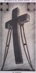 Het symbool van het ,,herboren Oostenrijk op spotprent, Antiek en Kunst, Kunst | Litho's en Zeefdrukken, Verzenden