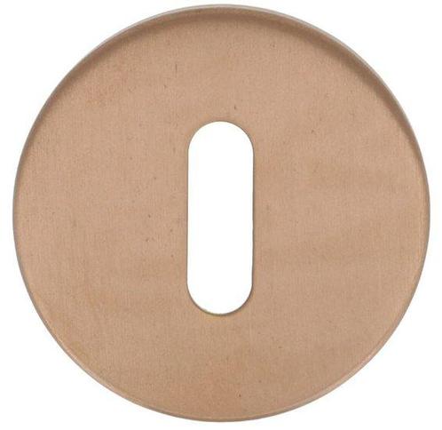 Sleutelplaatje Rond PVD Mat Brons, Doe-het-zelf en Verbouw, Hang- en Sluitwerk, Nieuw, Ophalen of Verzenden