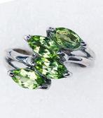 Olivijn - Zilver, Peridoet - Edele-ring - Zilver 925 -
