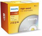 Philips CD-RW 700 MB jewel case 10 Stuks, Computers en Software, Beschrijfbare discs, Verzenden, Nieuw