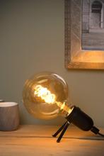 Lucide PUKKI - Tafellamp - LED - E27 - 1x5W 2200K - Zwart, Huis en Inrichting, Lampen | Tafellampen, Ophalen of Verzenden, Zo goed als nieuw