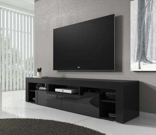 TV-Meubel - Zwart - 200x32x50 - TVKast - Modern, Huis en Inrichting, Kasten | Televisiemeubels, 200 cm of meer, 25 tot 50 cm, Nieuw