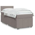 vidaXL Boxspring met matras stof taupe 90x190 cm, 90 cm, Eenpersoons, Verzenden, Nieuw