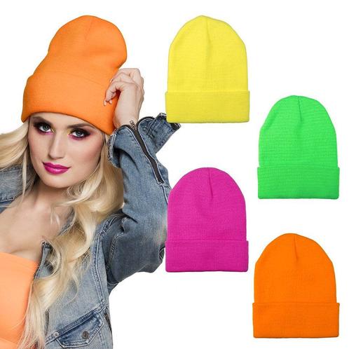 Beanie Muts Neon Assorti, Hobby en Vrije tijd, Feestartikelen, Verzenden