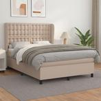 vidaXL Boxspring met matras kunstleer cappuccinokleurig, Overige materialen, Bruin, Verzenden, Nieuw